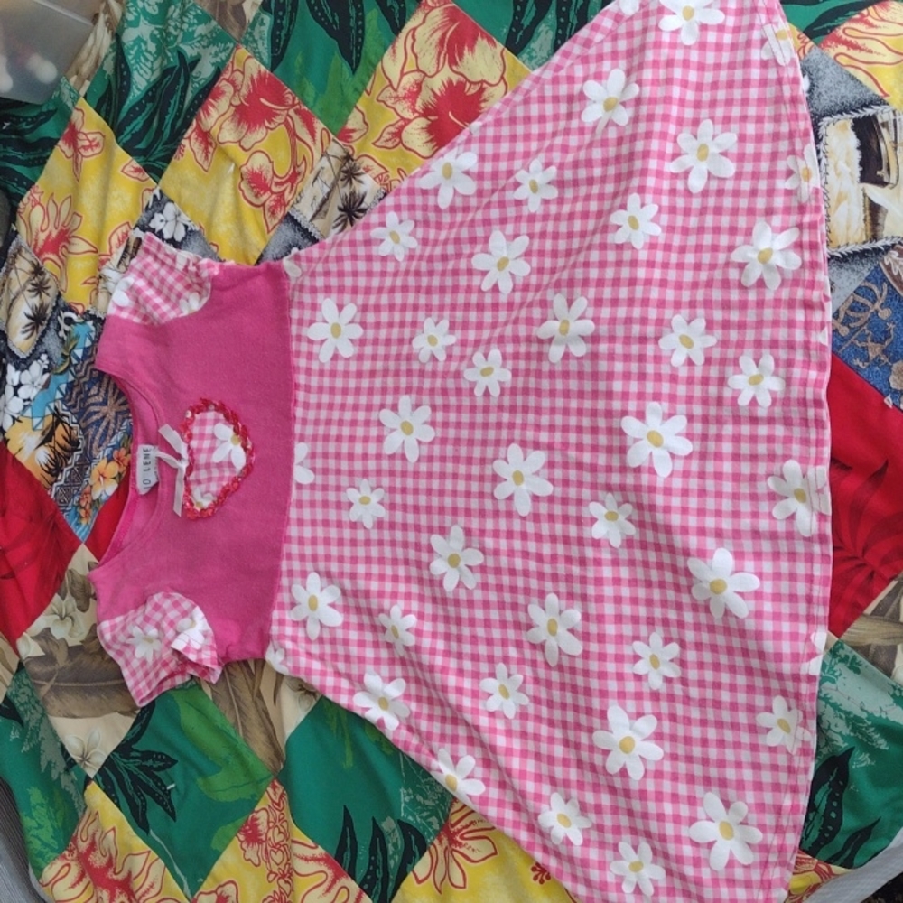 Toddler Girl Pink Daisy Dress